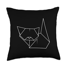 Origami Cat - Paper Folding Art Origamist Japanese Culture Throw Pillow