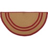 VHC Brands Liberty Stars Flag Jute Rug, Half Circle 16.5x33,