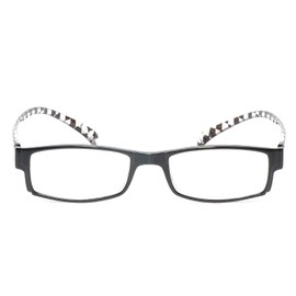 Calabria 762 Around the Neck Hanging Blue Light Reading Glasses +1.25 Checkers Men Women Trendy Computer Readers Long Temple