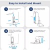 SereneLife H1 HYDRAULIC DOOR STOPPER-Easy to Install & Mount, Noiseless,