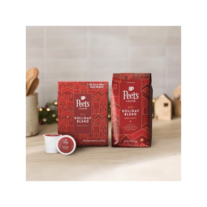 Peet's Coffee, Dark Roast Ground Coffee, 100% Arabica Coffee -