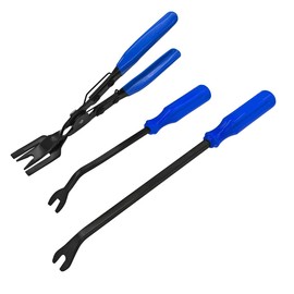 JNNJ Pack of 3 Car Disassembly Tool, Car Interior Trim Lever Tool, Trim Wedges, Disassembly Tool for Removal, Car Door, Door Trim and Panels (Blue)
