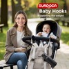 SURDOCA Stroller Hooks, Large Stroller Hooks for Bags, Universal Stroller