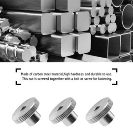 Be In Your Mind M6 DIN466 Knurled Nuts Female Thread 304 Stainless Steel Silver Round Handle Nut Button Lock Nut