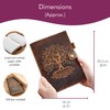 Embossed Tree of Life Genuine Buffalo Leather Refillable Journal -