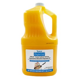 Sysco Grill-On | Creamy Soybean Liquid Butter Alternative Oil | Salt Free | Kosher | 1 Gallon