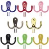Taiyyi Pack of 8 Colourful Clothes Hooks Vintage Double Wall