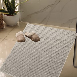 Olivia Rocco LUXE Bath Mat Washable Bathroom Mat Extra Water Absorption Quick-drying 850 GSM Bath Toilet Mats Super Soft Egyptian Cotton Rugs 50x80 cm (Mink)