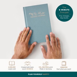 The 6-Minute Success Journal | Daily Planner 2024 for more Focus | A5 Organiser to Achieve your Goals with more Motivation and Mindfulness | Undated Business Planner