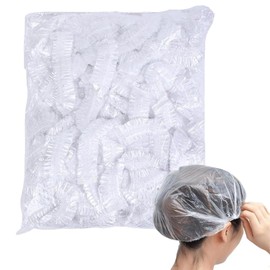 Disposable Shower Caps, 150 Pieces, Waterproof, Transparent Hair Cap, PE, For Hair Coloring, Hair Dying, Bath, Spa, Hair Salon, Cooking, Work, One Size Fits Most, Unisex Nail Clip