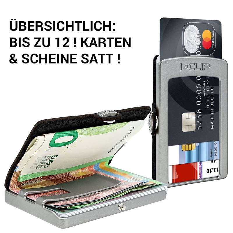 I-CLIP With coin compartment, red, Modern