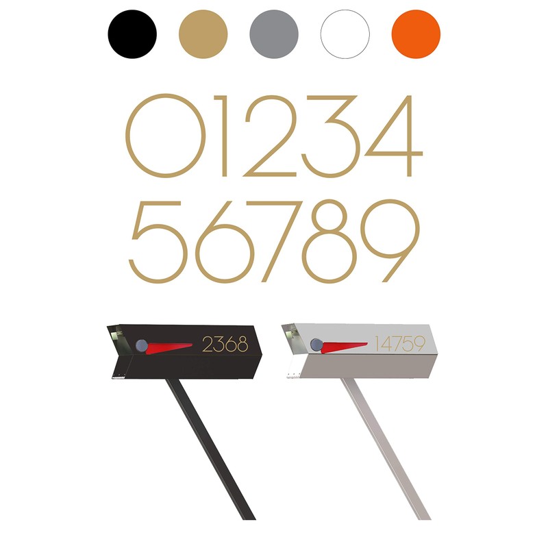 modbox USA Modern Mailbox Address Numbers in Chalet Style Font,