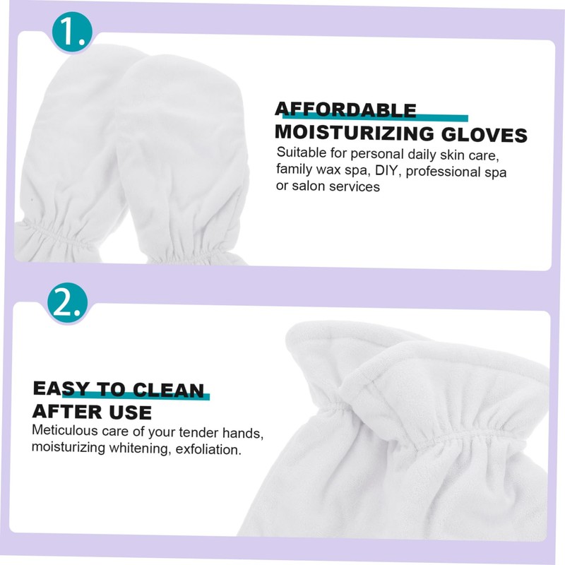 FOMIYES 1 Pair Care Wax Cuticle Heated Spa Hand Mittens