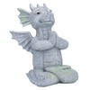 Small Dinosaur Sculpture Meditated Statue Home Ornament for Garden Tree