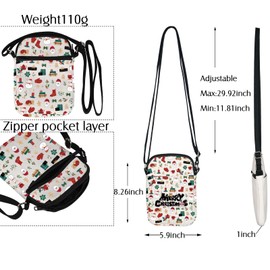 BNQL Merry Christmas Crossbody Bag Merry Christmas Gifts Christmas Messenger Bag Merry Christmas Sling Shoulder Bag Handbag