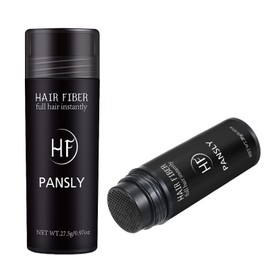 Roseflower 2pcs Hair Fibers for Thinning Hair, Undetectable Natural Hair Thickening Fibers, Hair Building Fibers for Women and Men, Thick Fuller Hair Conceals Hair Loss Look Younger, Black