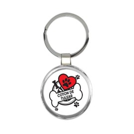 Coton De Tulear: Gift Round Keychain Dog Breed Pet I Love My Cute Puppy Dogs