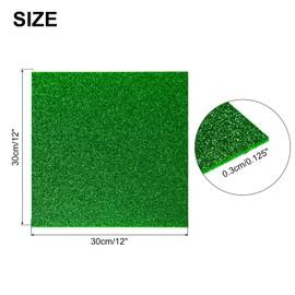 QUARKZMAN Green Glitter Acrylic Sheets 1/8 Inch Thickness 12 x 12 Inch Glossy PMMA Fluorescent Plastic Sheets Extruded Transparent Blanks for DIY Crafts Pack of 1