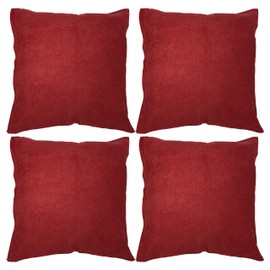 Allgala 4-Pack Decorative Throw Pillow Cover 18x18 Inch-Red-PW82206