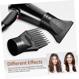 PACKOVE 2Pcs Hair Dryer Nozzle Professional Diffuser Concentrator Attachments Compatible with Hairdryers for Styling Straight Curly Hair
