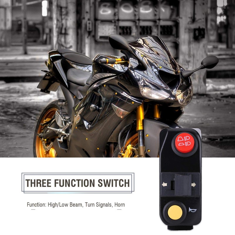 Qiilu motorcycle indicator switch, 7/8" Motorcycle Handlebar Mount Switches with