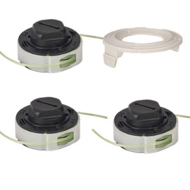 3 Pack Trimmer Head Spools with 1 Cover Kit for Stihl FSA 57 FSE 52 Weed Eater String Autocut C3-2 Trimmer Head Replace Parts 4009 710 4305