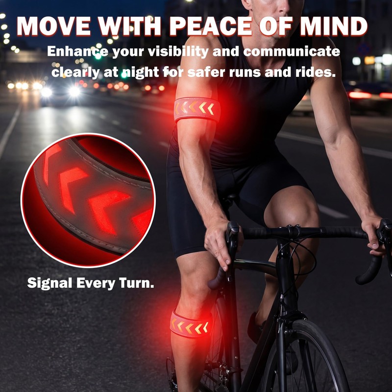 Wood Homing LED Armband for Running - 2 Pack Reflective