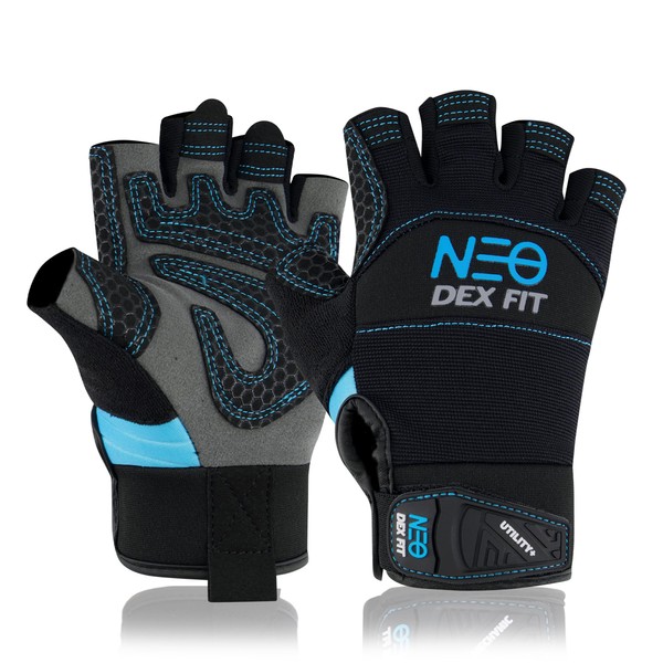 DEX FIT MG310 Impact Half Finger Mechanic Gloves, Heavy Duty