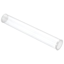 PATIKIL 11.8"L x 1.7"Dia Clear Storage Tubes, 1Pcs PC Plastic Transparent Hollow Round Rigid Tube with Cap for Beads Bath Salt Container Wedding Party Favors