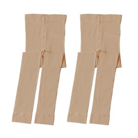 EPEIUS Ballet Tights for Girls Footless Dance Tights Toddler Ultra Soft School Stockings Kids Leggings Pantyhose 8-11 Years Nude 2 Pack