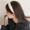 White Padded Pearl Headband for Women Girls Puffy Headbands Fashion