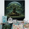 DesignQ Green Canvas Wall Art, Tree Bonsai Wall Art, Embracing