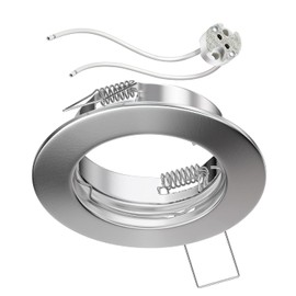 ledscom.de FERE Ceiling Mounting Frame Matt Chrome (LED/Halogen/MR16/50 mm) with GU5.3 Socket