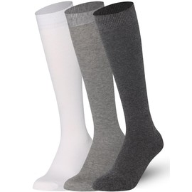 Mysocks 3 Pairs Knee Socks Simple Multi Socks, Multi-level 09