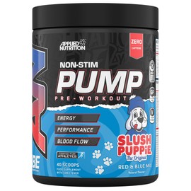 Applied Nutrition ABE Pump Pre Workout - All Black Everything Stim Free Pump Pre Workout Powder | Pump, Energy & Strength with Citrulline, Creatine, Beta-Alanine (500g - 40 Servings) (Slush Puppie)