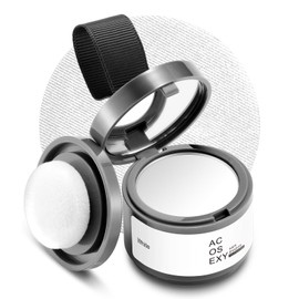 Acosexy Root Touch Up Hair Color Powder,Instantly Root Cover Up Hairline Shadow Powder,Thinning Hair for Women Eyebrows, Gray Hair Coverage Touch Up Hair Powder for Men Beard Line,Bald Spots (White)