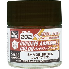 GSI Creos NGA202 Water-Based Color Series, Gundam Assemble Color, Shade Brown, For Brush Painting, 0.3 fl oz (10 ml), Hobby Paint