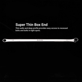 Capri Tools 0 Degree Offset Extra Long Box End Wrench, Metric (22 x 24 mm), CP11800-2224