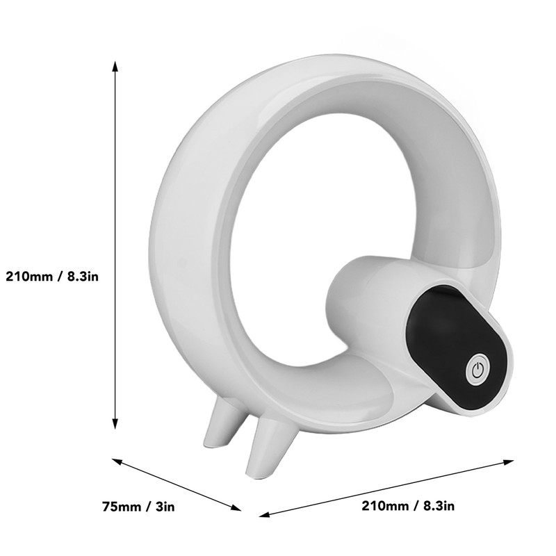 Sunrise Alarm Clock Q Shape White Digital Display 3 in