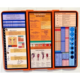 Unbranded Folding Nurse Clipboard Tri-Fold Nursing Edition Sepsis/Sirs IV Injection Sites