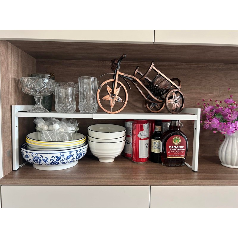 Urhomey plus Expandable Cabinet Shelf Organizer 16-26" L Stackable Kitchen