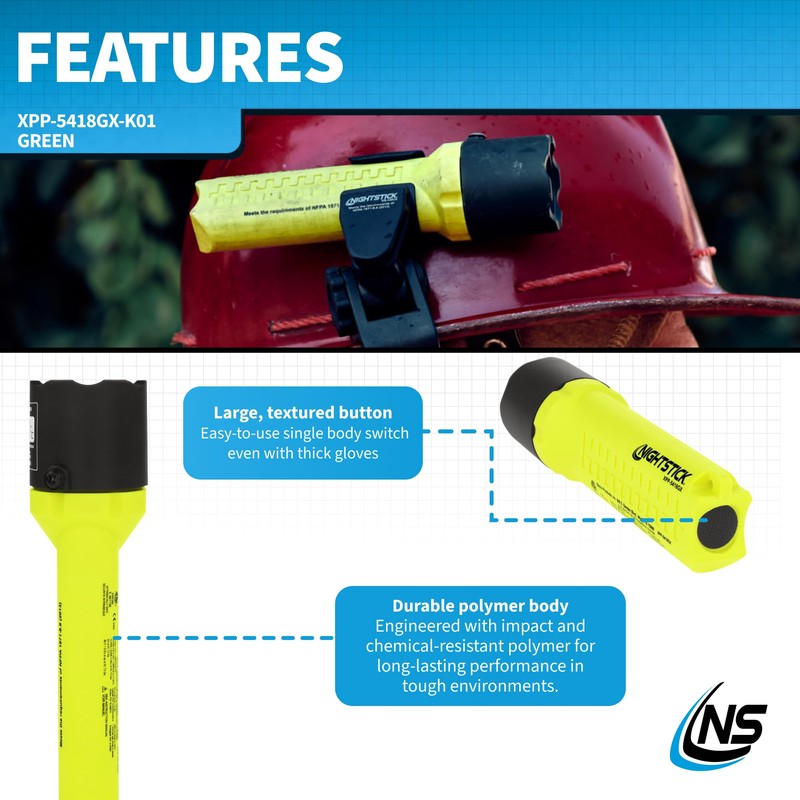 Nightstick XPP-5418GX-K01 Intrinsically Safe Flashlight Kit w/Helmet Mounts - 3
