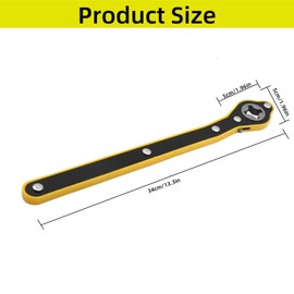KSEZX Auto Labor-Saving Jack Ratchet Wrench with Long Handle, Lug Wrench for Tire Jack 360°Scissor Kit, Universal Car Jack Ratchet Wrench, Car Repair Tool with Universal Adapter for Travel/Truck/SUV