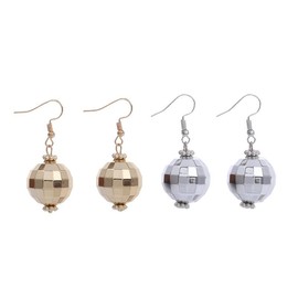 Disco Ball Earrings 24mm 70'S Disco Punk Earrings for Women Jewelry (C)