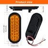 4Pcs 6.3" Oval LED Strobe Lights Amber 24 LED Trailer