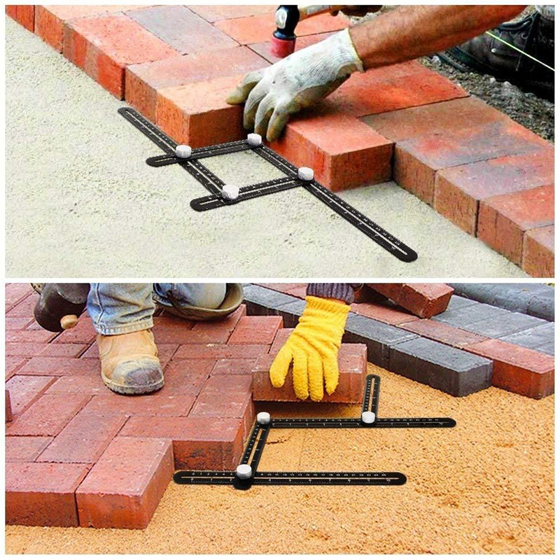 Ticfox Multi Angle Measuring Ruler Aluminum Alloy Template Layout Tool