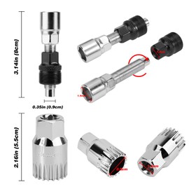 Oumers Bike Crank Puller Tools Set, Bike Crank Arm Remover + Bottom Bracket Removal + Spanner Wrench + Hexagonal Wrench + Bicycle Crank Arm + hex Head Crank arm Bolts for Repair Bike