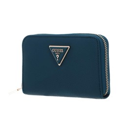 GUESS Meridian SLG Medium Zip Around Wallet Teal, teal, Elegant