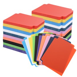 ABuff 150 separadores de tarjetas de comercio multicolor de plástico con pestañas, divisores de caja de tarjetas para juegos de oficina, tarjetas deportivas, suministros de almacenamiento de