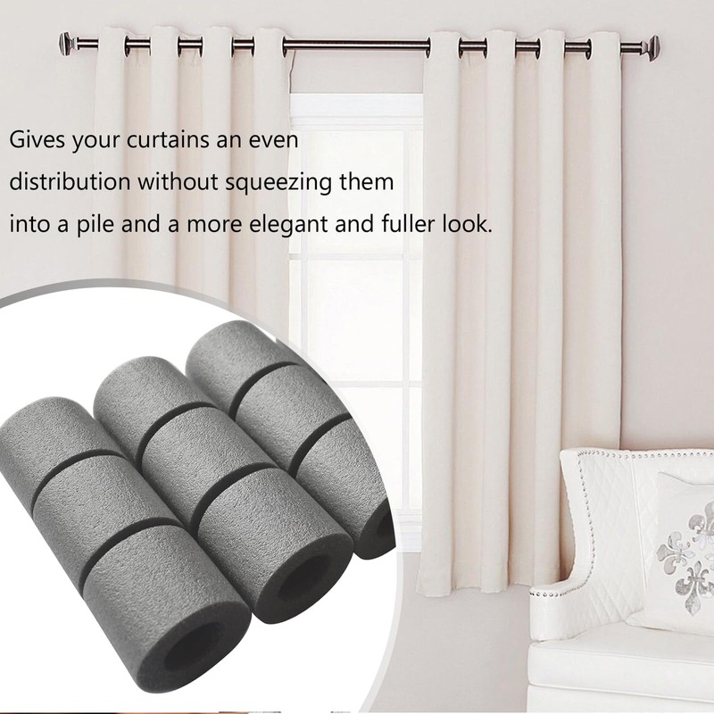 12 Pcs Curtain Spacers for Eyelet Curtains,Curtain Spacers,Curtain Divider,Curtain Spacers